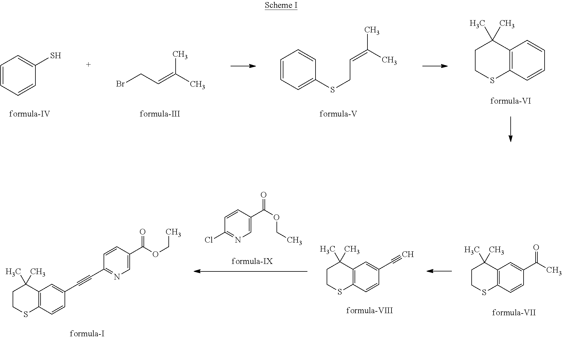 Tazarotene with low dimer impurity for treating acne or psoriasis