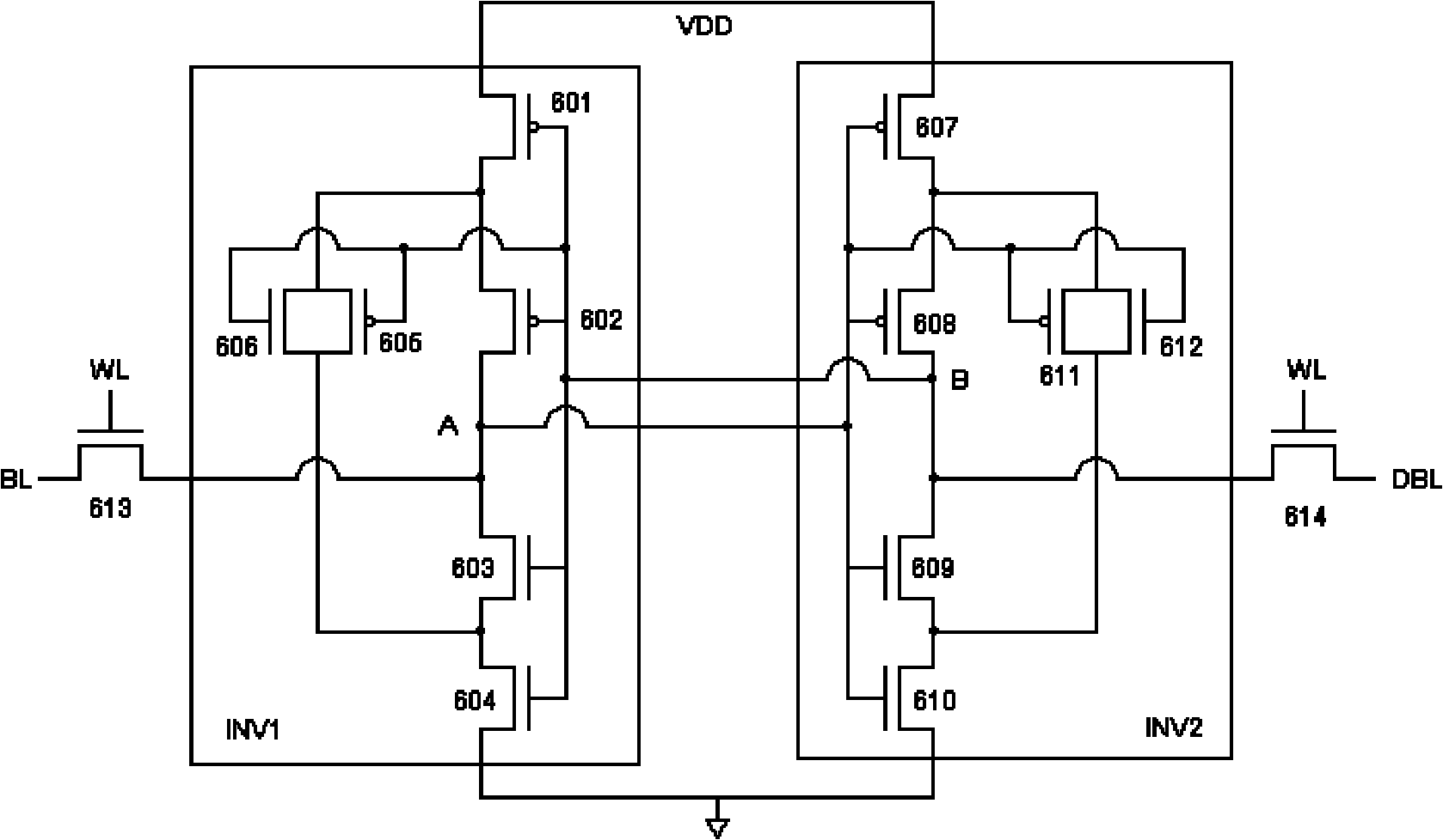 Anti-single event effect static random access memory unit