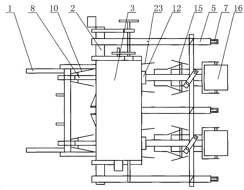 Double-disk one-ruler type soybean ridge three-row precise hill-drop planter