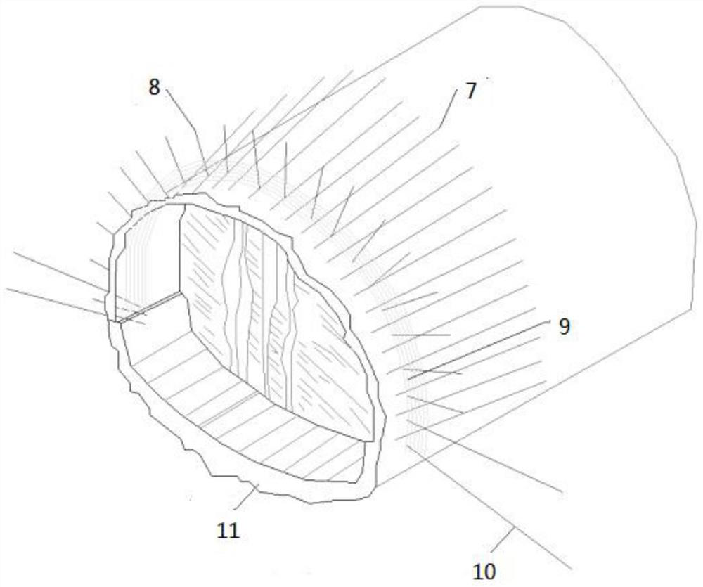 A waterproof single-layer lining structure suitable for four-level surrounding rock double-track track and its manufacturing method