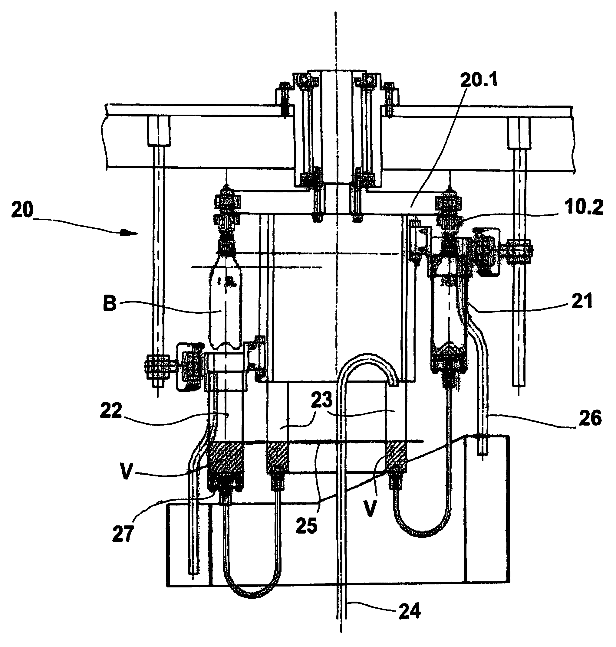 Process and coating plant of containers