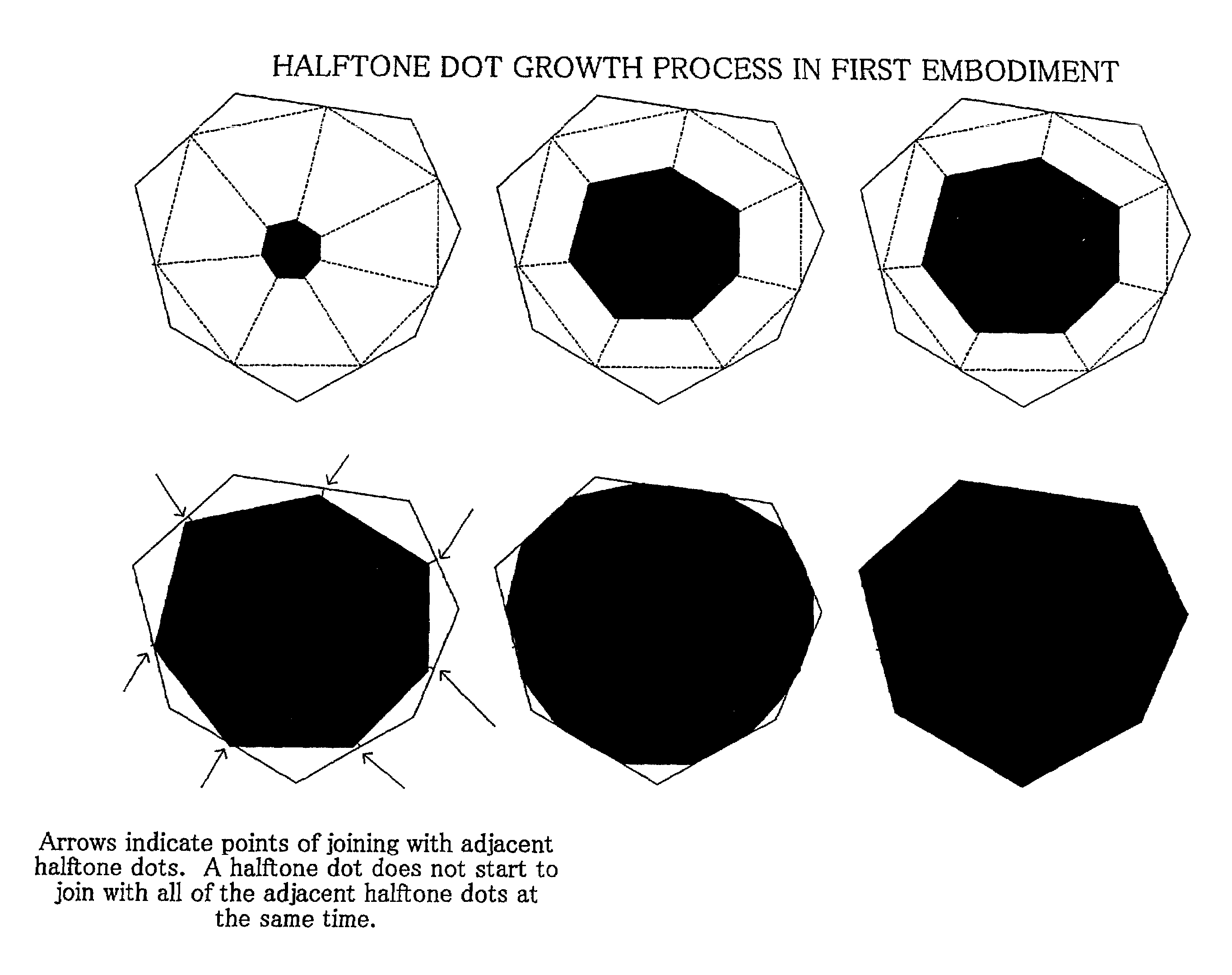 Halftone dots, halftone dot forming method and apparatus therefor