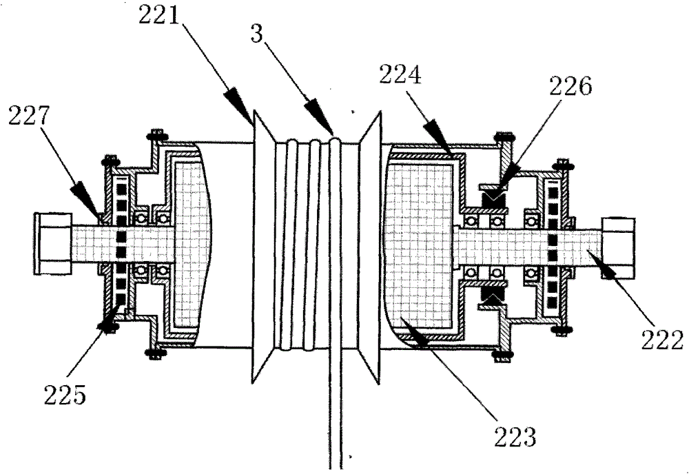 Horizontal and vertical comprehensive utilization of floating body rope wheel power generation system