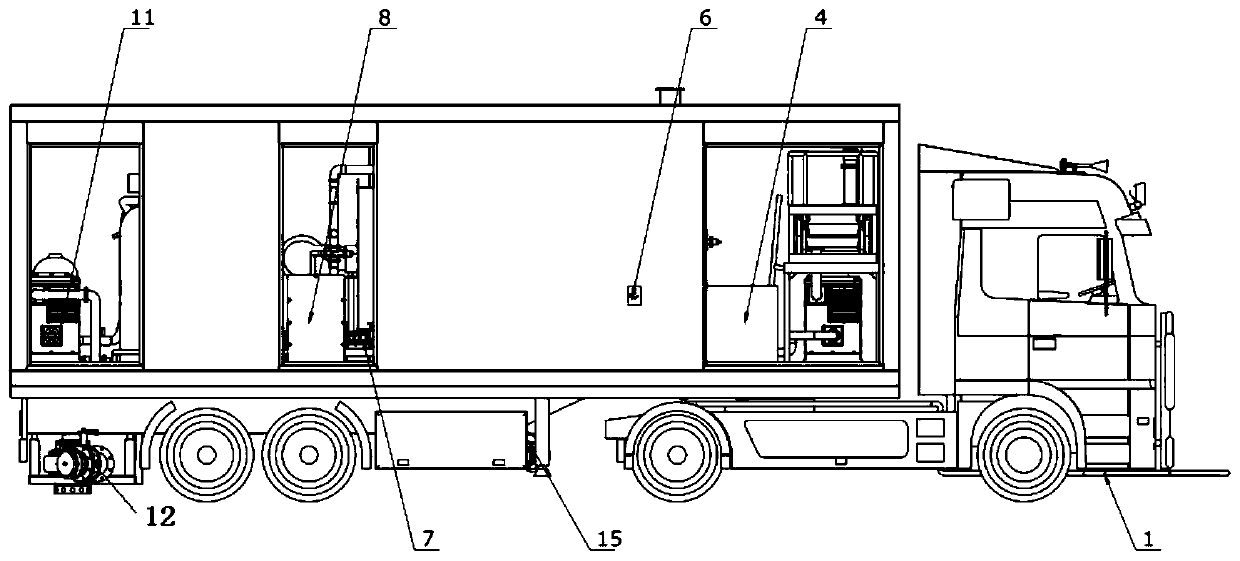 Multifunctional emergency heat supply engineering vehicle