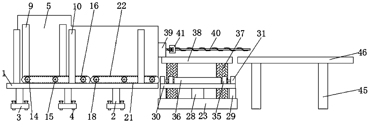 A new type of engine block processing and feeding device