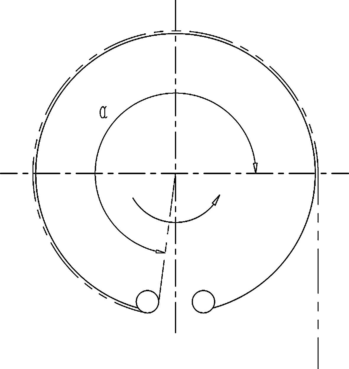 Outer yarn tension regulating method for direct twisting machine