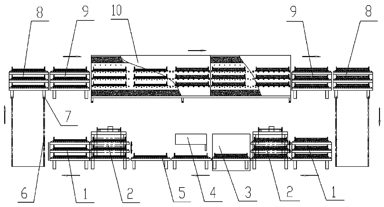 Novel building wall material automatic production line and production process