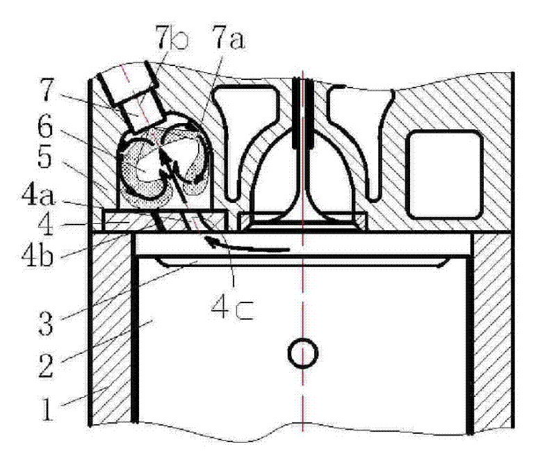 Vortex chamber combustion system utilizing umbrella-shaped spray