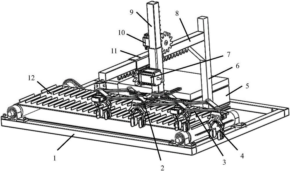 Intelligent multi-row seed clove box grabbing and releasing device