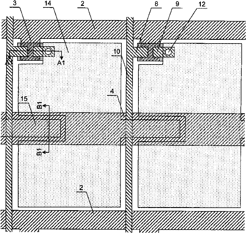 Wide visual angle LCD array substrate and manufacturing method thereof