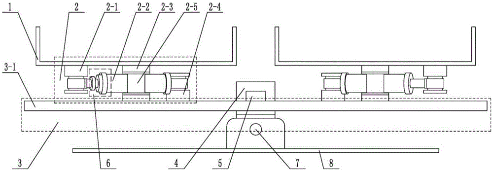 Automatic balancing device for discharging outlet material receiving plates of parallel-connection mining crusher