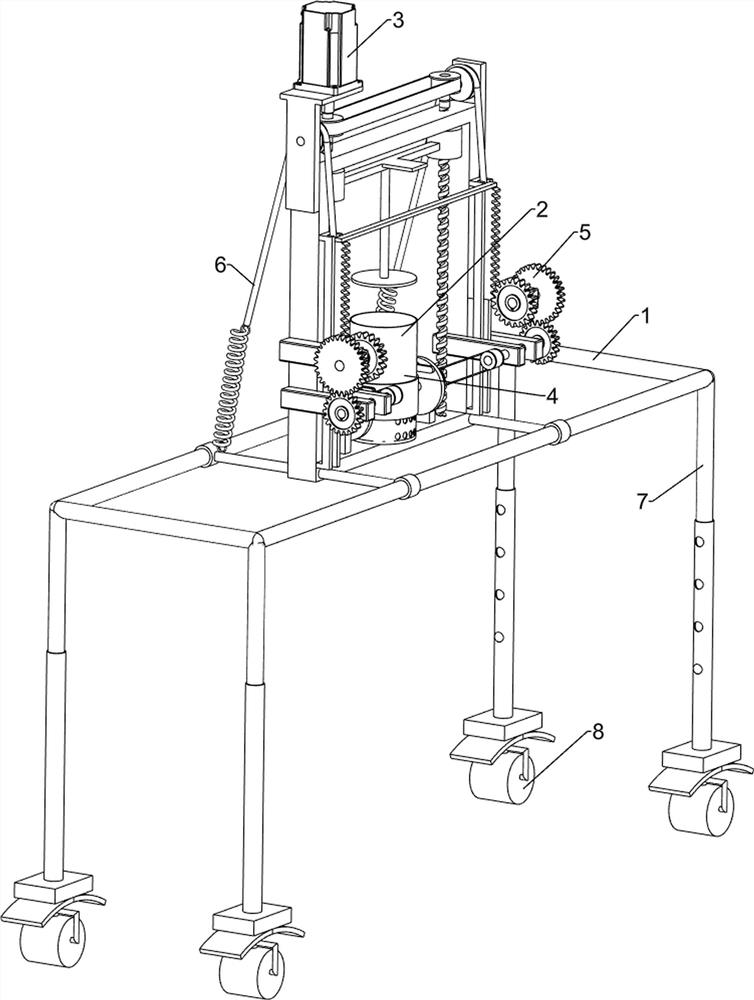 Meat paste extruding and cutting device