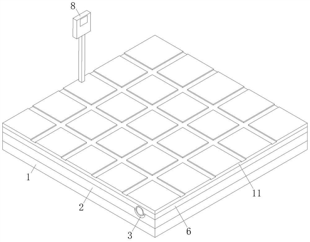 Solid paving floor heating structure