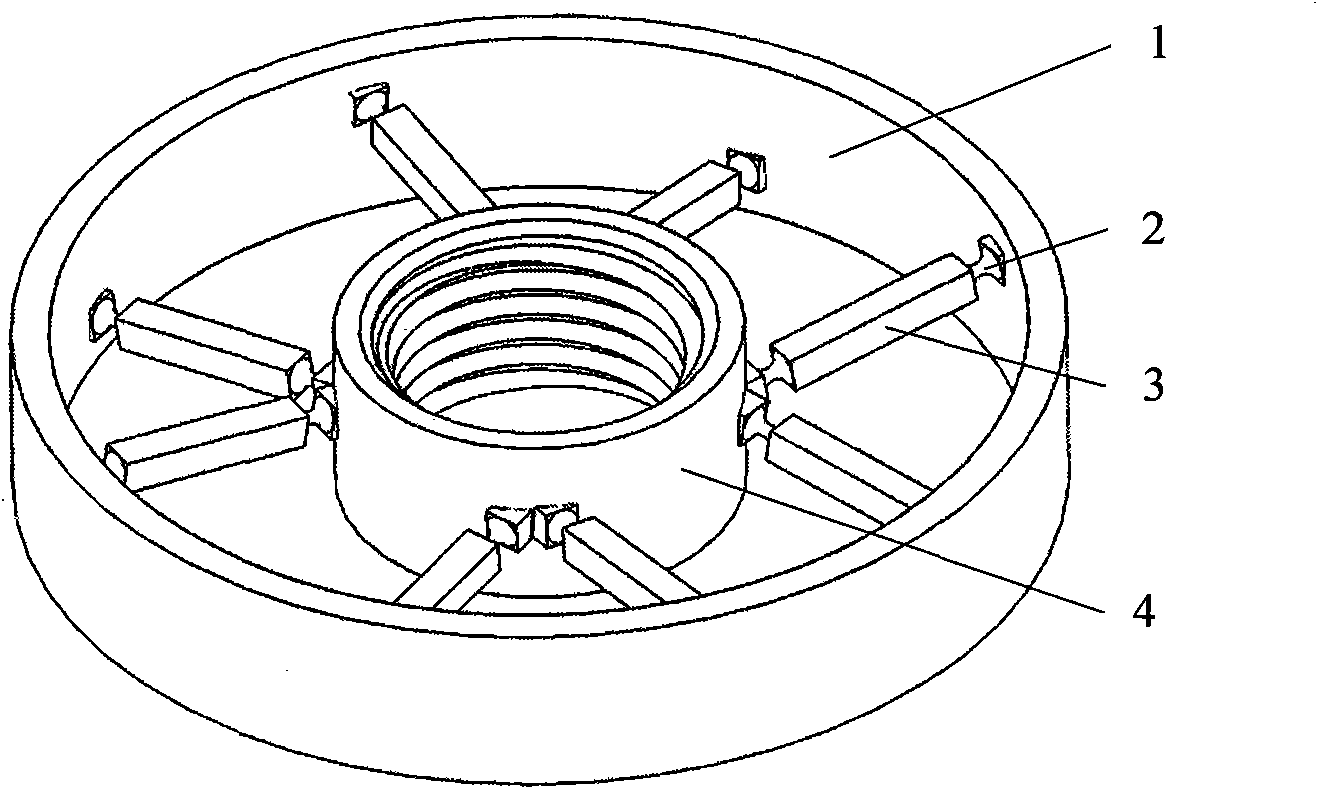 Wheel spoke type fault-tolerant six-dimension force sensor with parallel structure