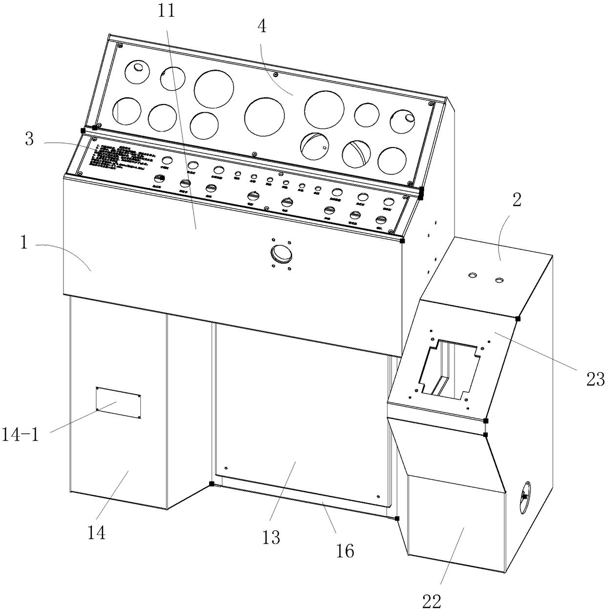 A marine electric control cabinet with an optimized structure