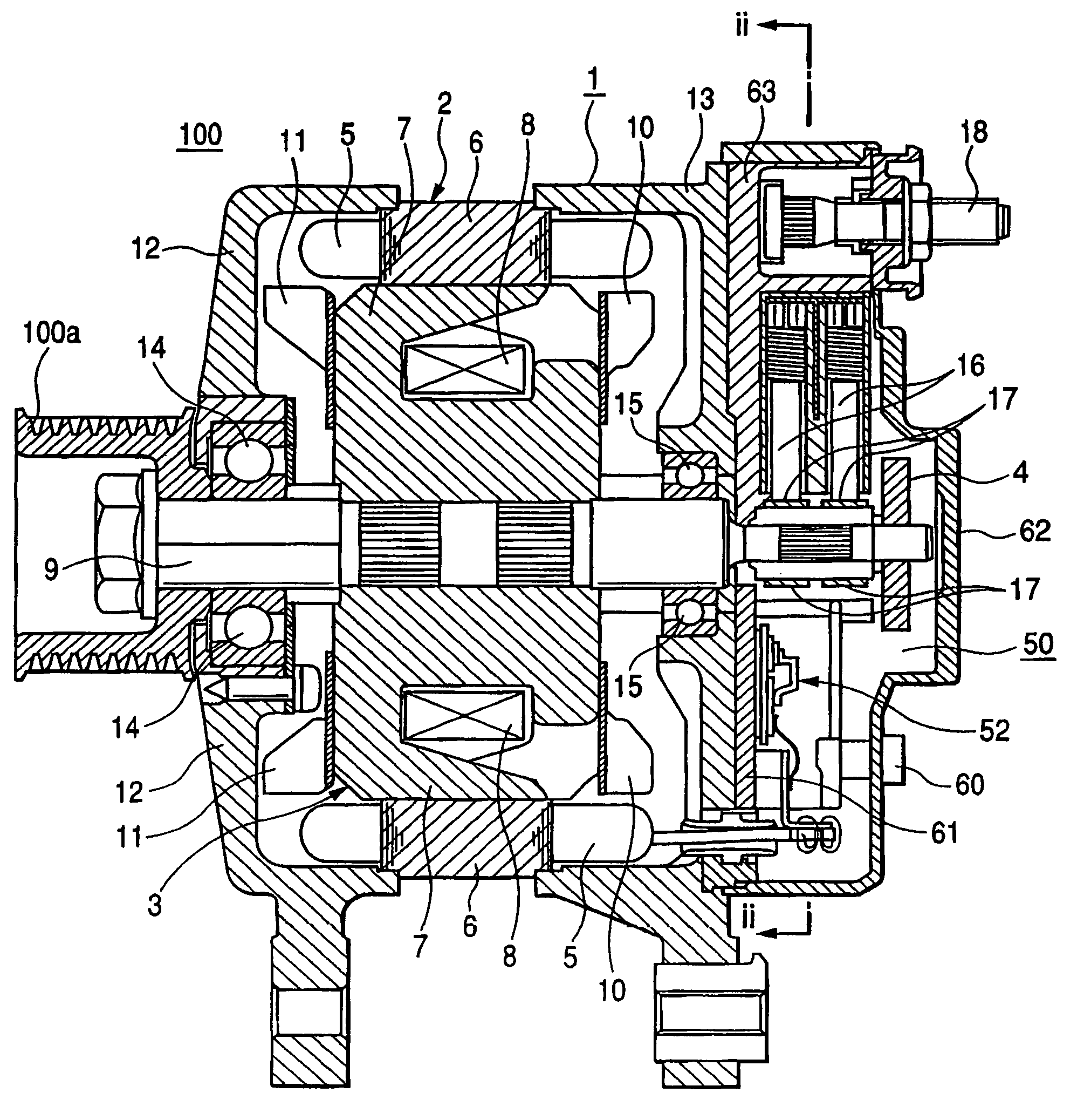 Vehicle rotating electric machine