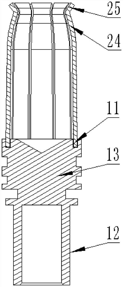 Terminal with stamping elastic sheet structure