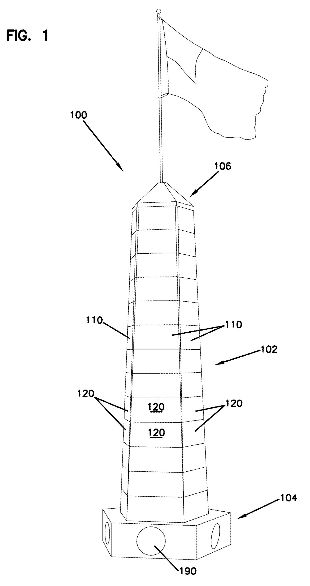 Five sided obelisk columbarium