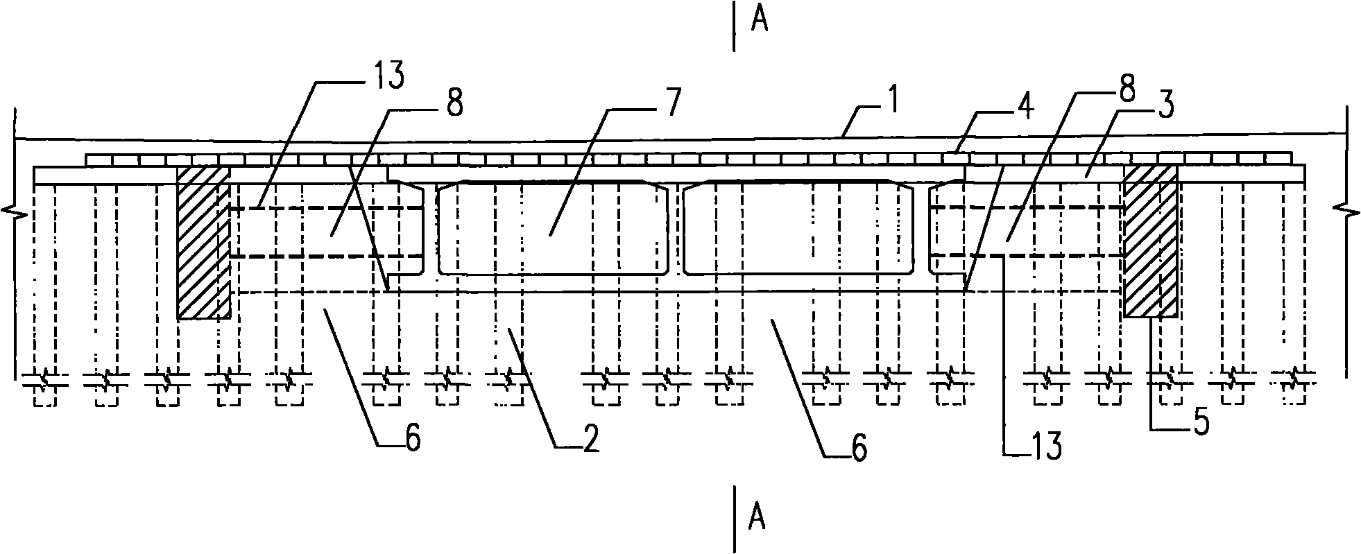 Temporary bridge covered excavation method for constructing box culvert below traffic ground line of operating track