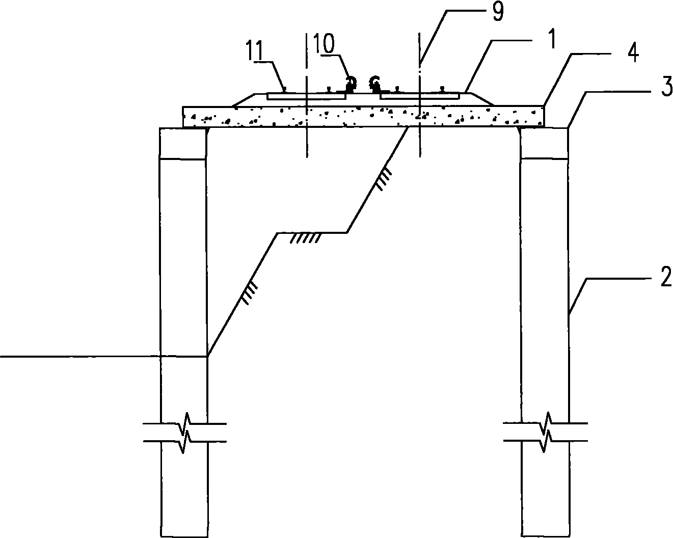 Temporary bridge covered excavation method for constructing box culvert below traffic ground line of operating track