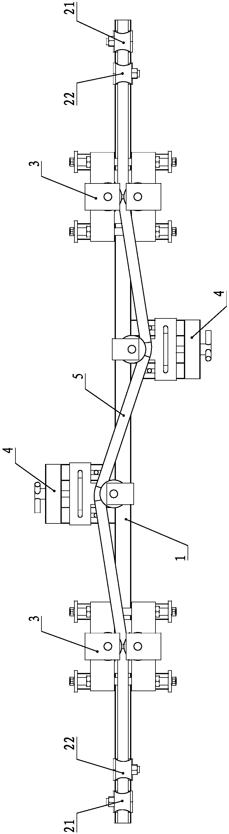 A transmission line deicing device