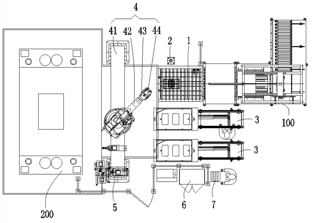 Robot flexible punching workpiece handling system based on visual system