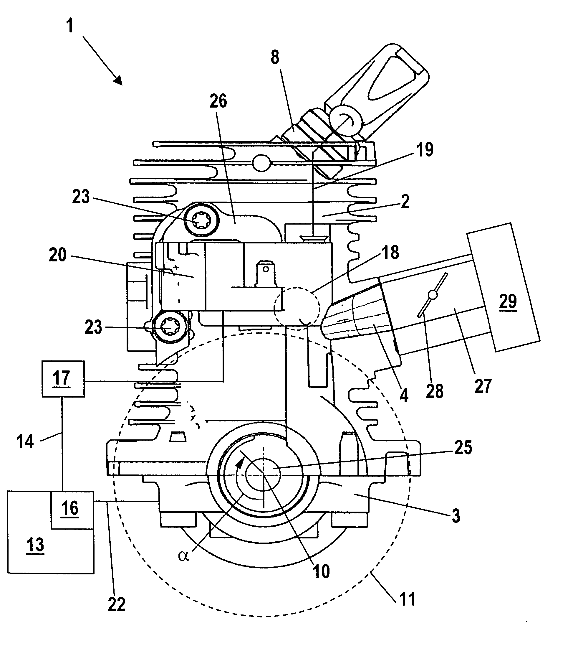 Method of operating a single cylinder two-stroke engine