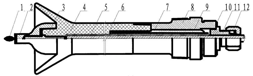 High-voltage electricity introducing rod