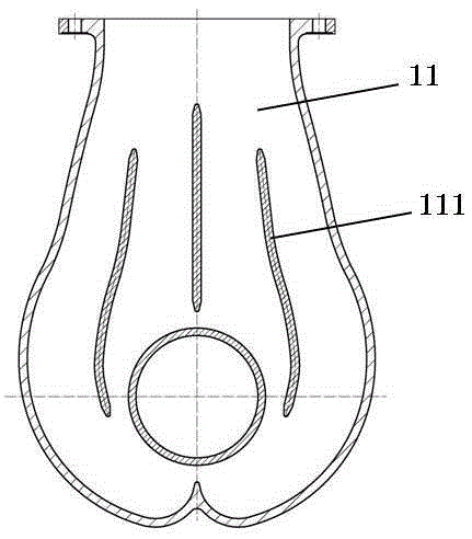 Three-dimensional flow centrifugal blower with low-speed multistage vertical split cylinder structure