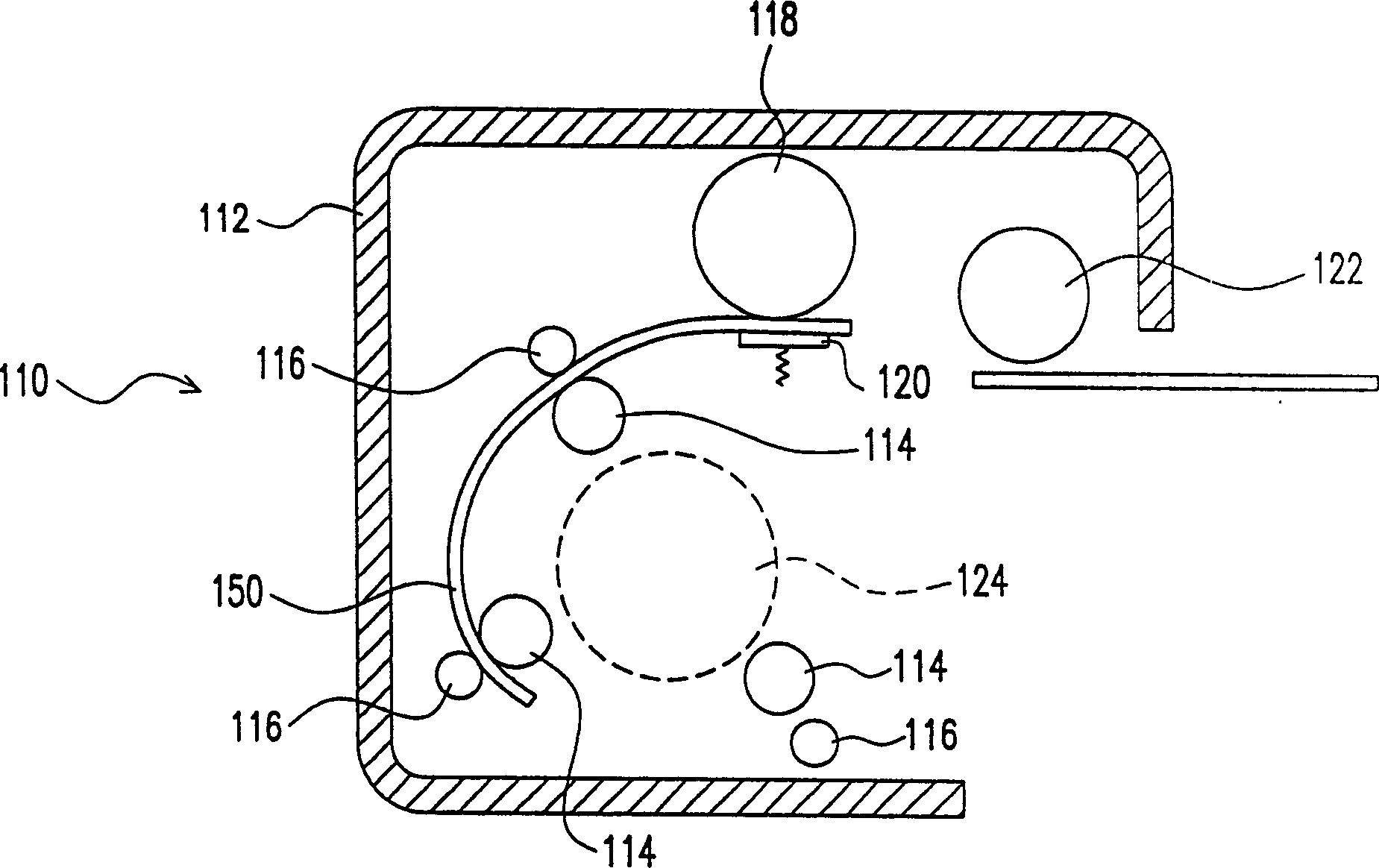 Document transported typed scanning mechanism