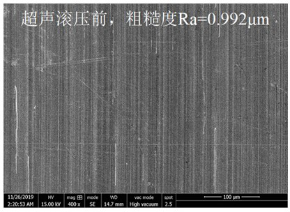 Surface modification vertical device and method based on ultrasonic rolling technology