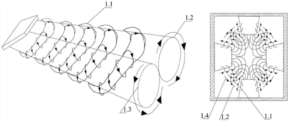 Tangential double vortex SCR mixer