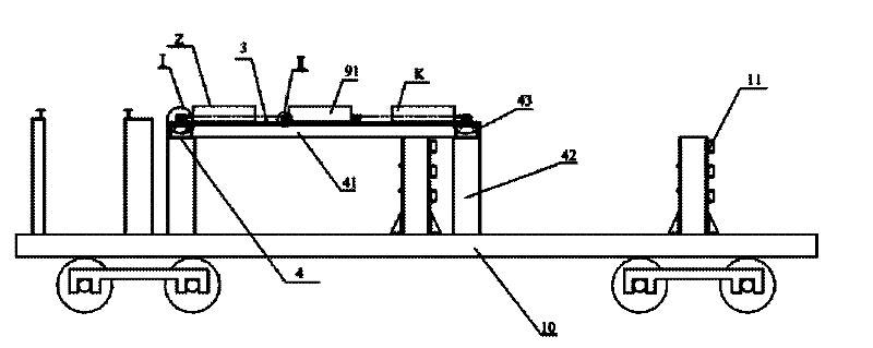 Security vehicle for long rail train set and long rail train set