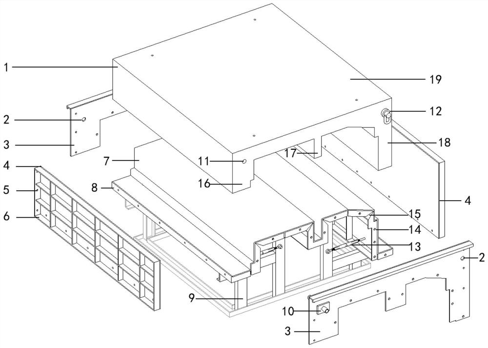 Bridge deck accessory component manufacturing mold and bridge deck accessory component manufacturing method