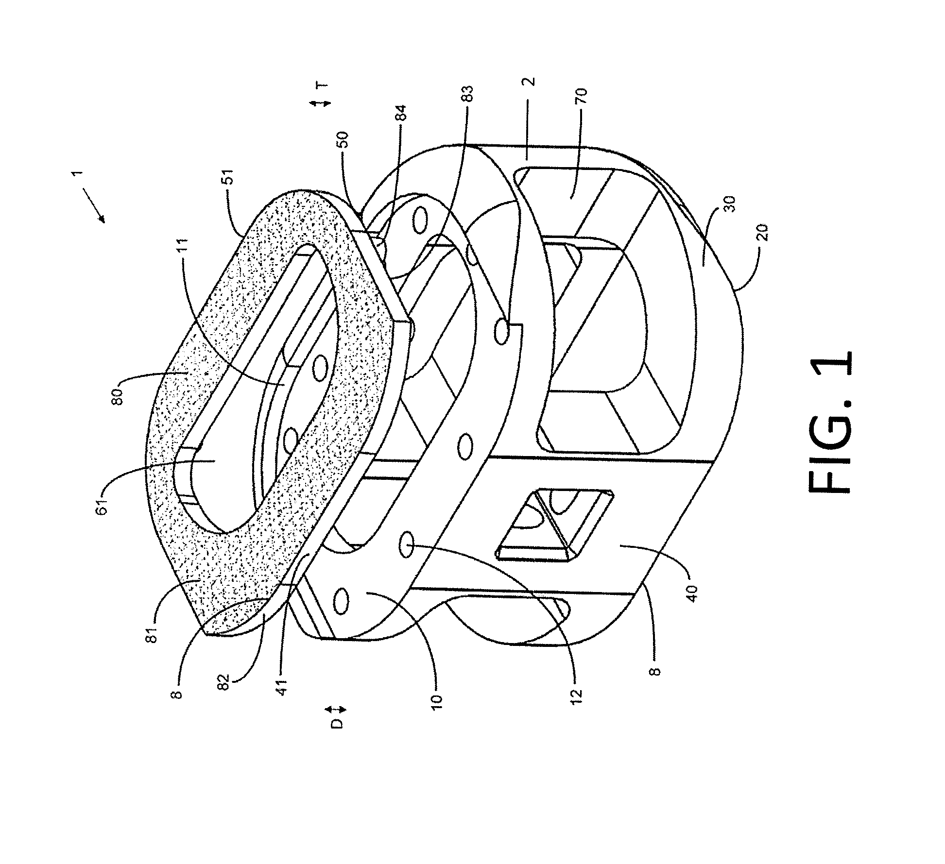 Process of fabricating composite implants having integration surfaces composed of a regular repeating pattern