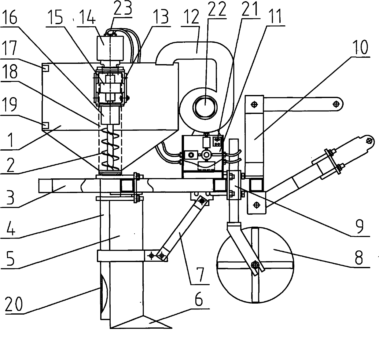 Plowland deep soil reservoir setting machine