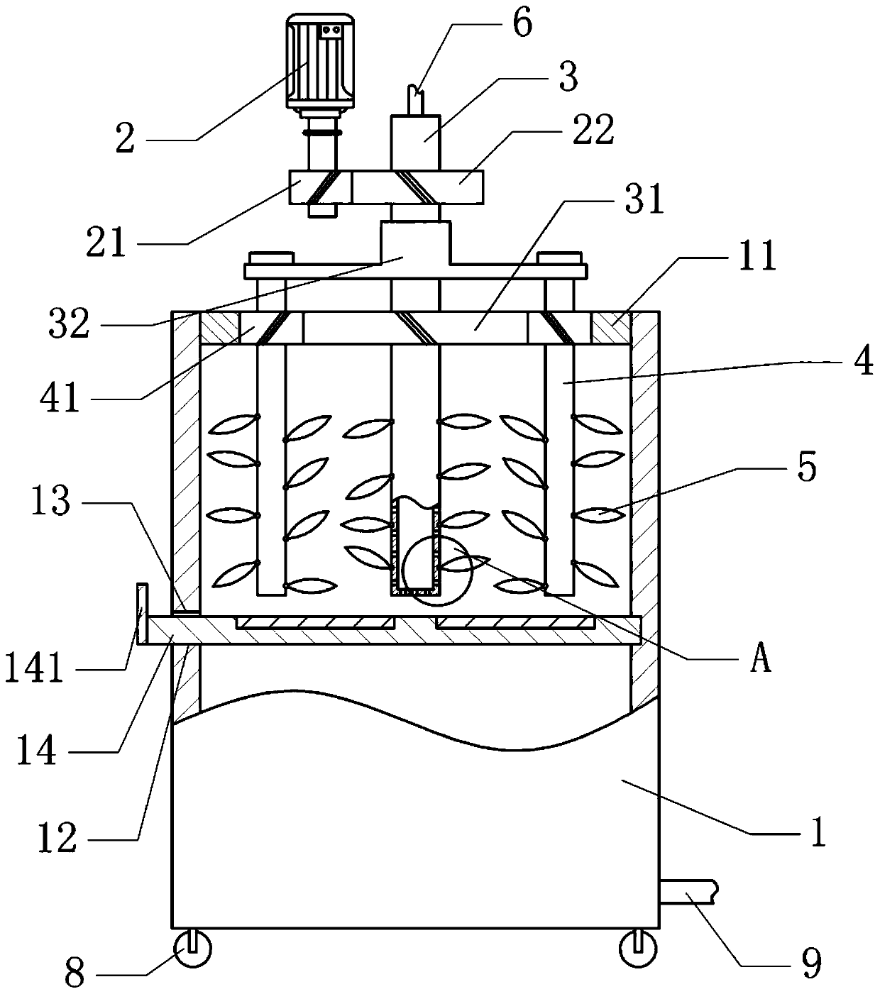 Solvent-free glue liquid feeding device for packaging bag compounding