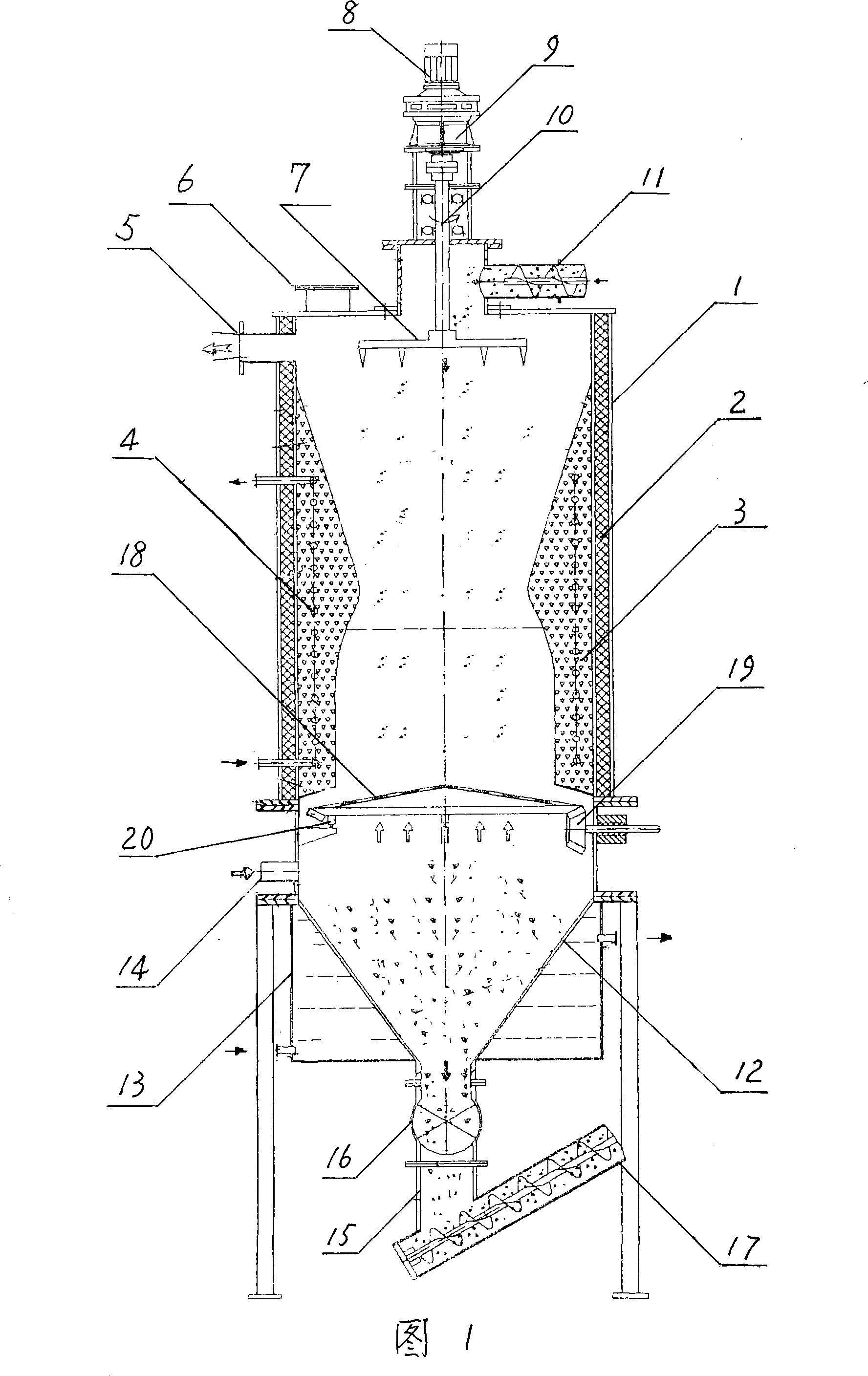 Solid biomass semi-water coal-gas producer