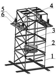 Simulation experiment platform and experiment method for motion of cord suspension parallel mechanism