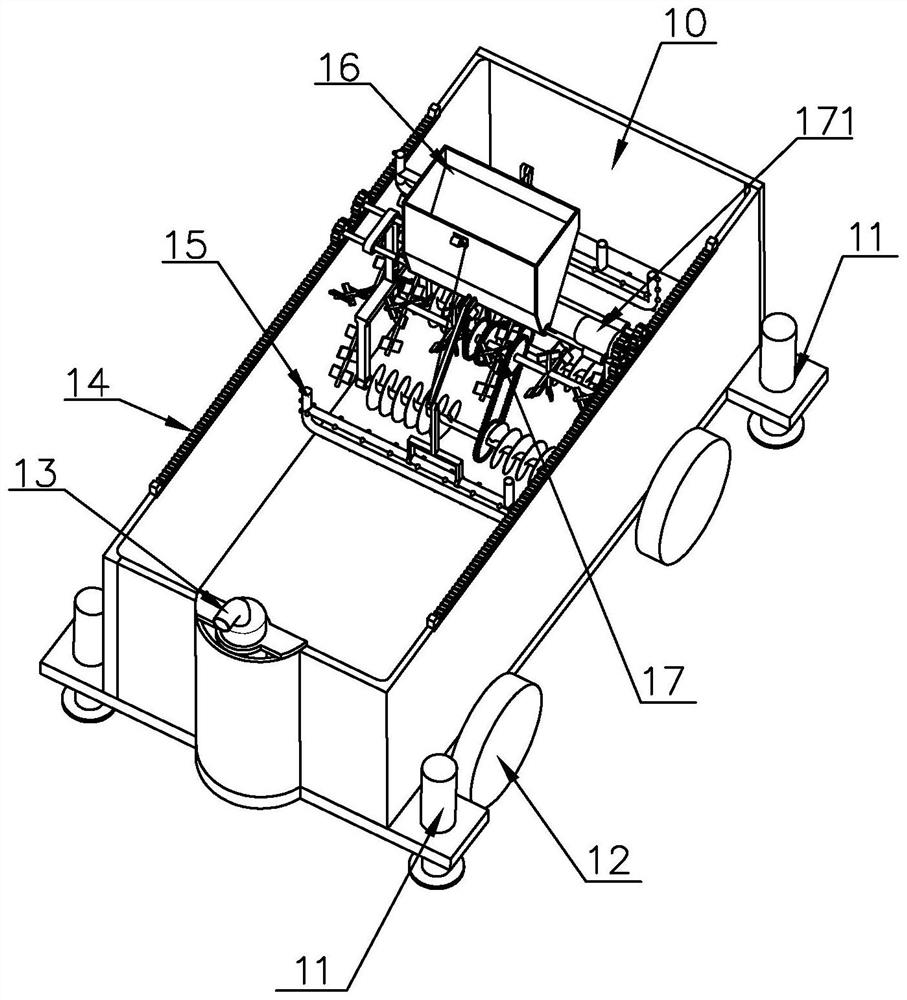 Solidified soil stirring box for municipal construction