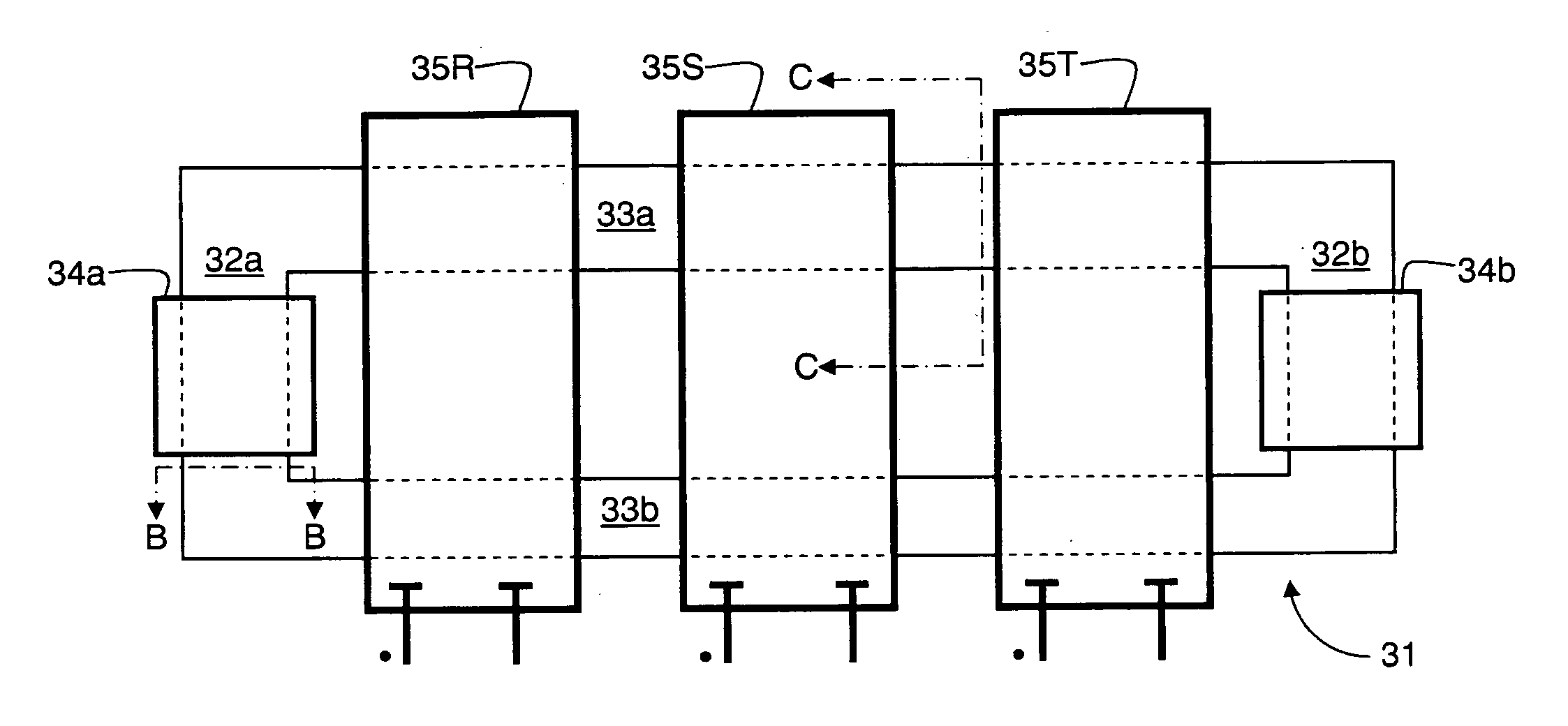 Fault current limiter with saturated core