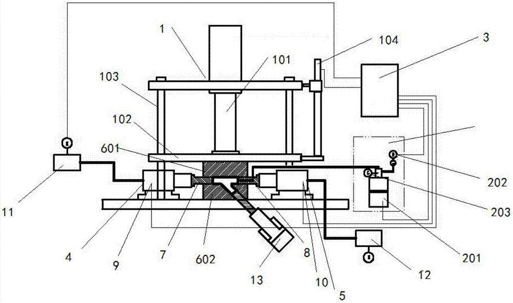 Left-right asymmetry type tee pipe internal high pressure forming device