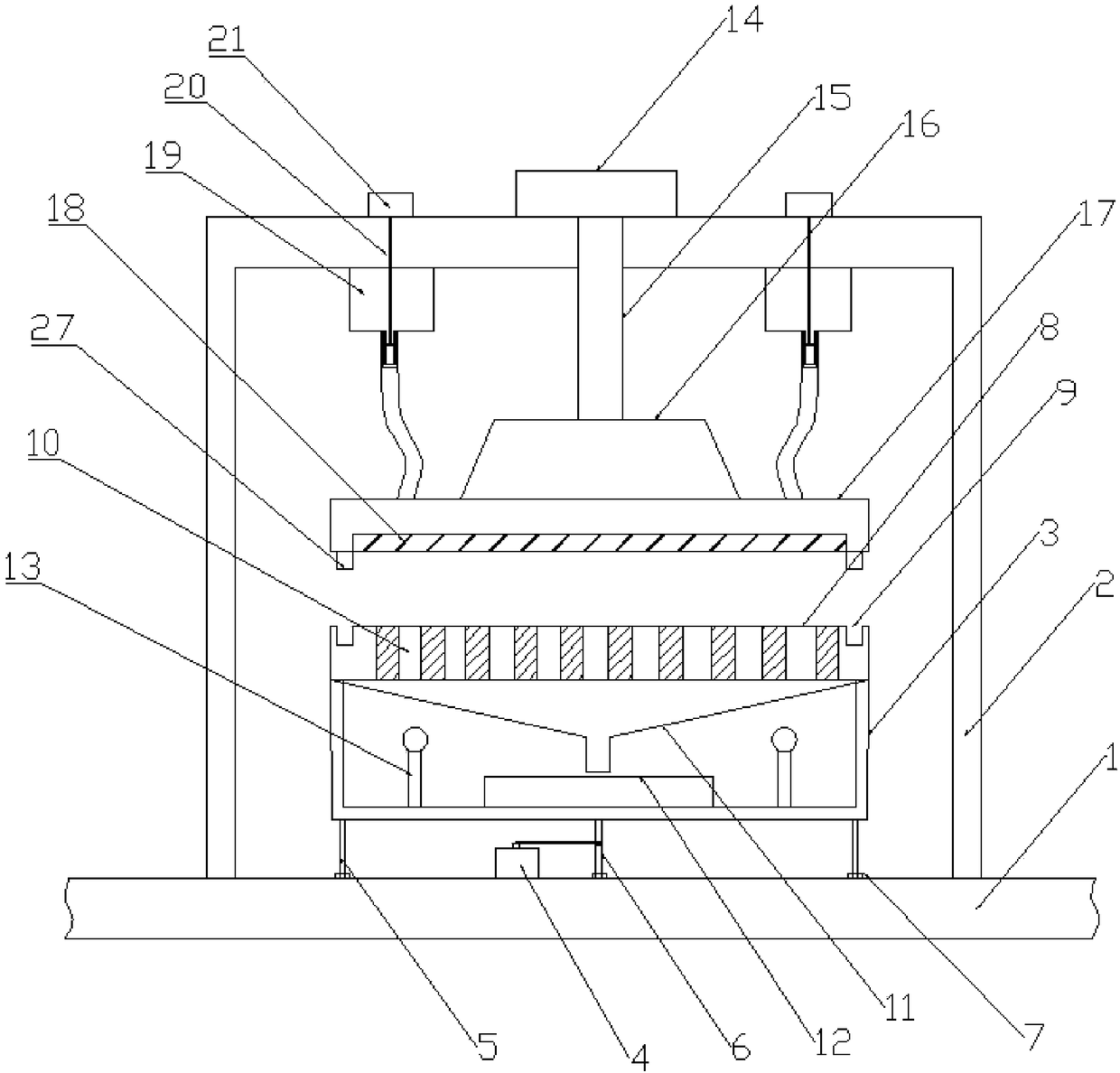 Glue solution saved type pressing device