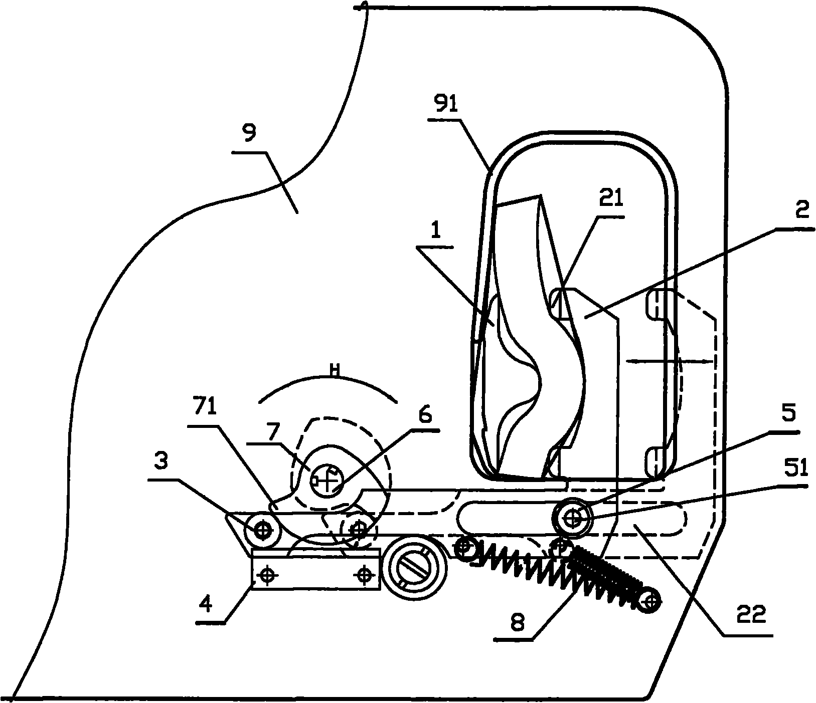 Banknote pressing device of banknote counting and packing integrated machine