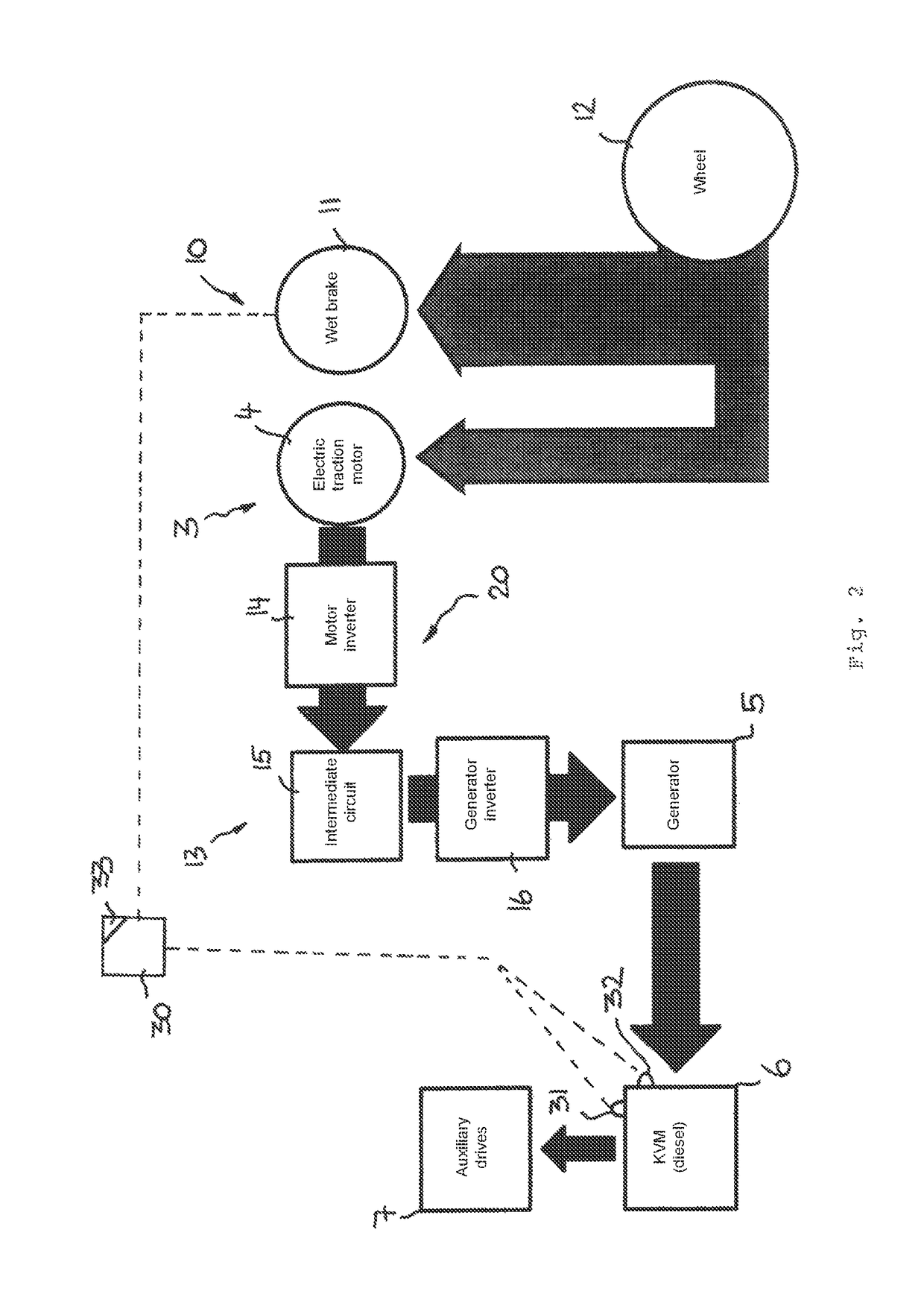 Self-propelling work machine and method for braking such a work machine