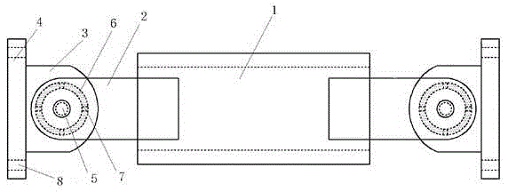 Replaceable shock-absorbing and energy-dissipating type double-leg high-pier system beam