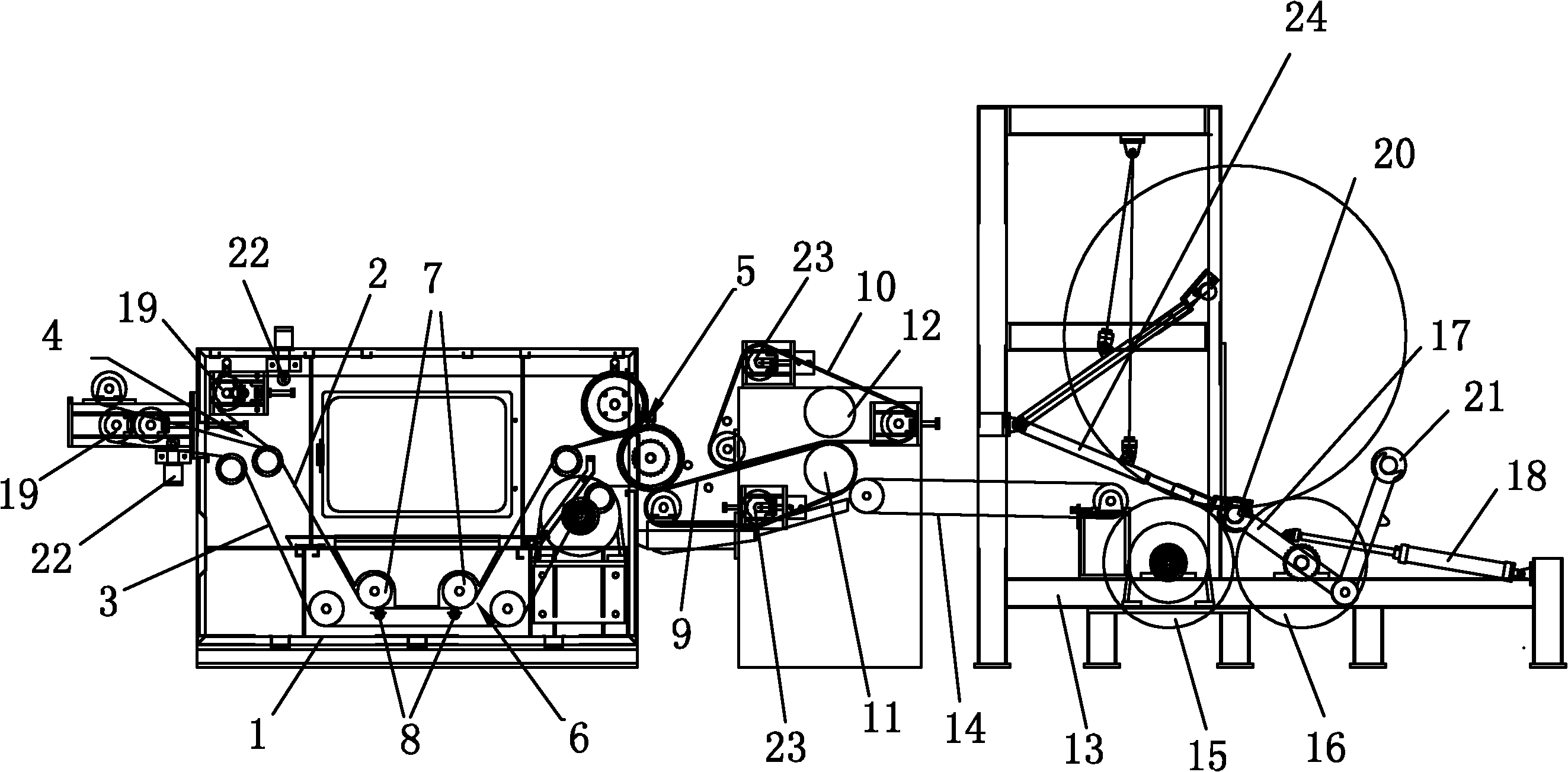 Continuous loose fiber dyeing machine