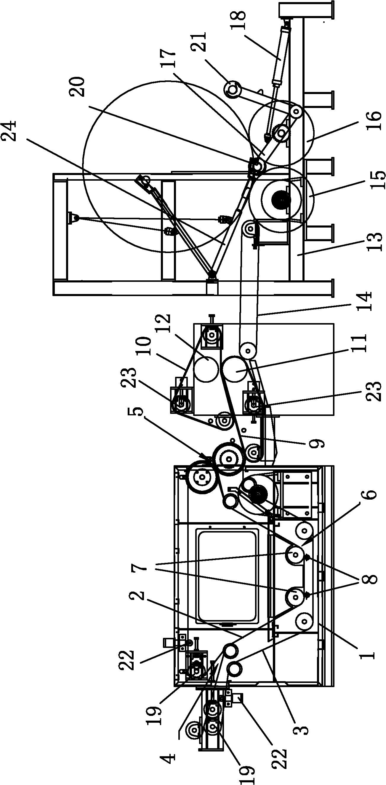 Continuous loose fiber dyeing machine