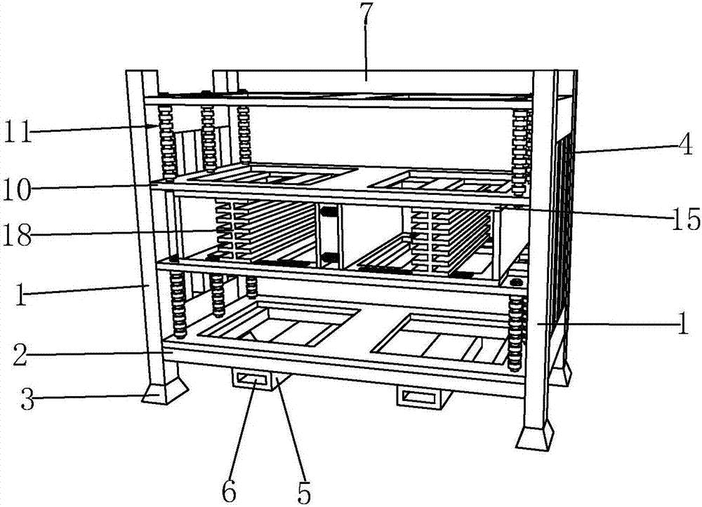 Containing frame for hollow glass transportation