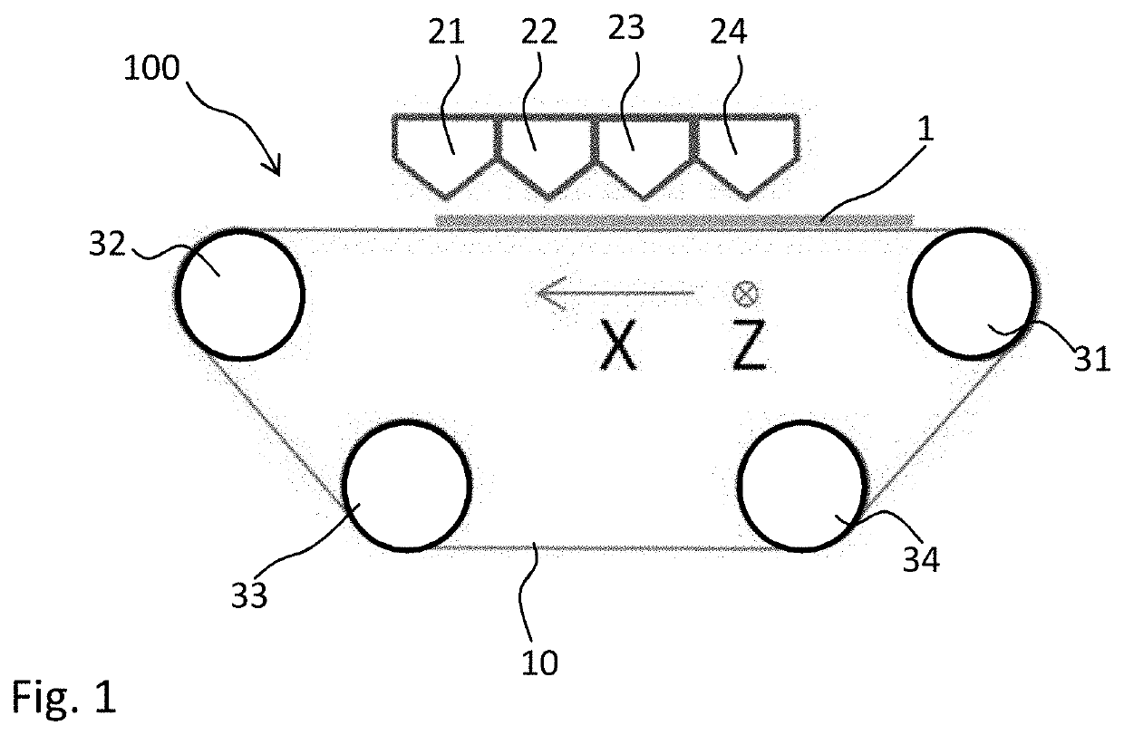 Inkjet printer with transport belt deformation compensation